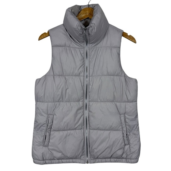 Old Navy Jackets & Blazers - Old Navy Women’s Puffer Vest Light Khaki XS Sleeveless Full Zip Mock Neck